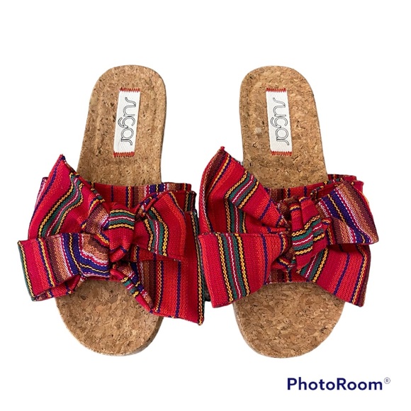 Sugar Shoes - SUGAR Xenonic Bow Slip On Sandals
